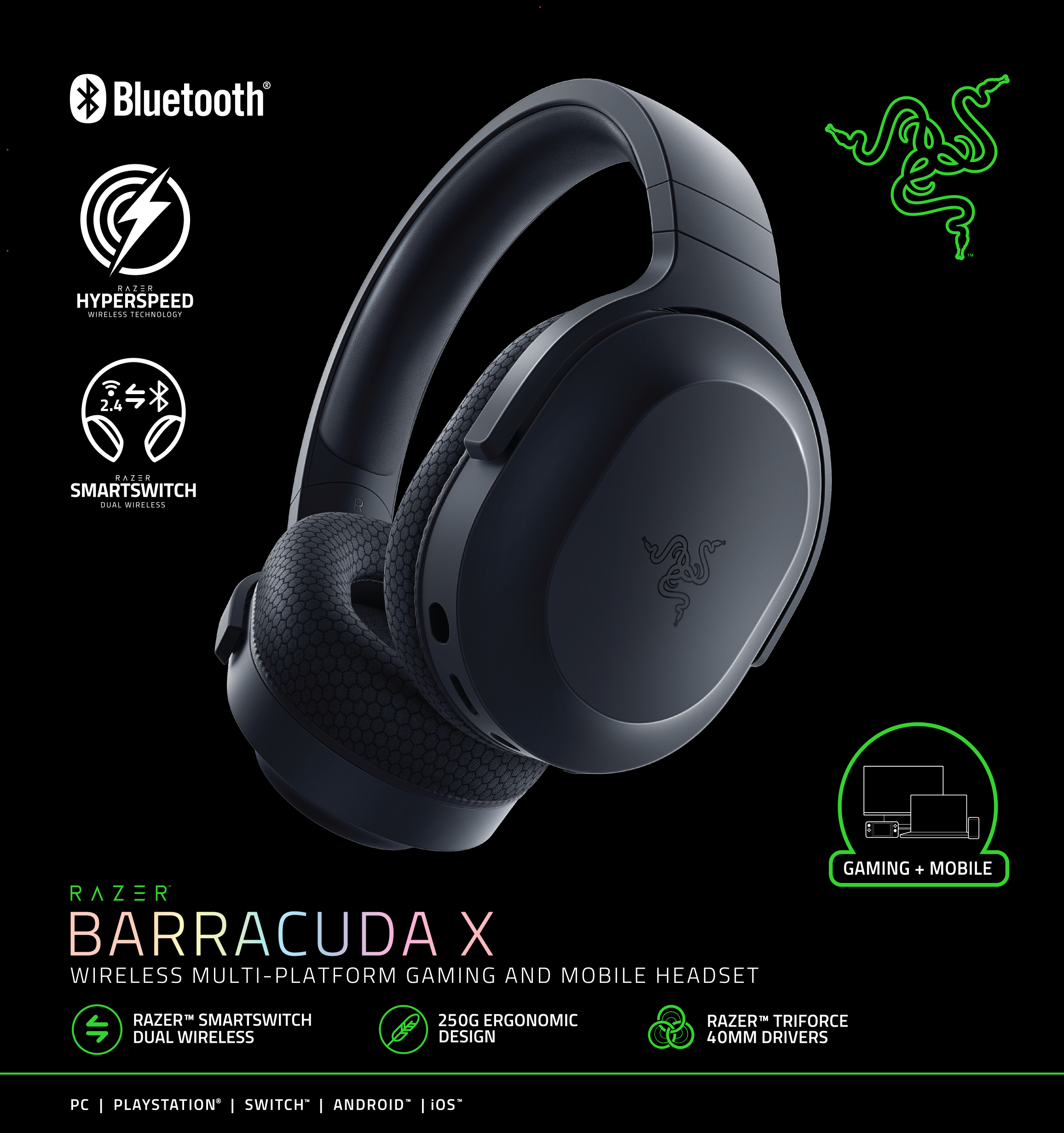 Razer Barracuda X - Negro